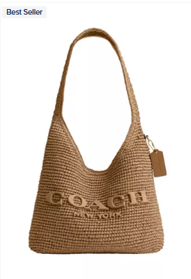 Refined Weave Straw Brooklyn Shoulder Bag