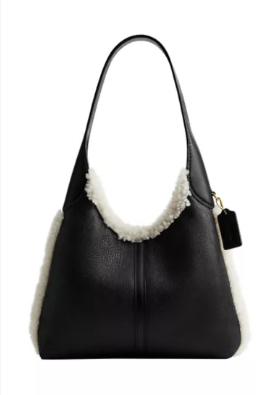 COACH Brooklyn Shoulder Bag 28 in Shearling