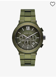 Oversized Billie Green-Tone Watch