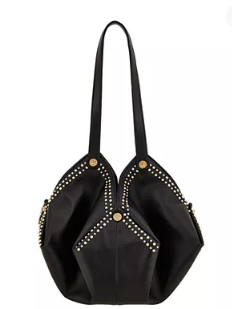 Protea Studded Leather Shoulder Bag