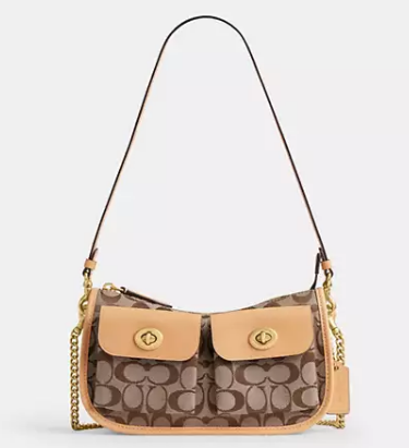 Twin Turnlock Waverly Bag In Signature Jacquard