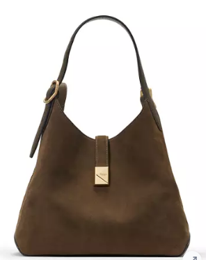 Deco Suede Crossbody Tote Bag