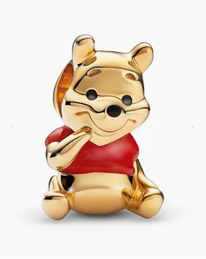 14k Gold-Plated Unique Metal Blend Multicolor Disney Winnie the Pooh Bear Charm